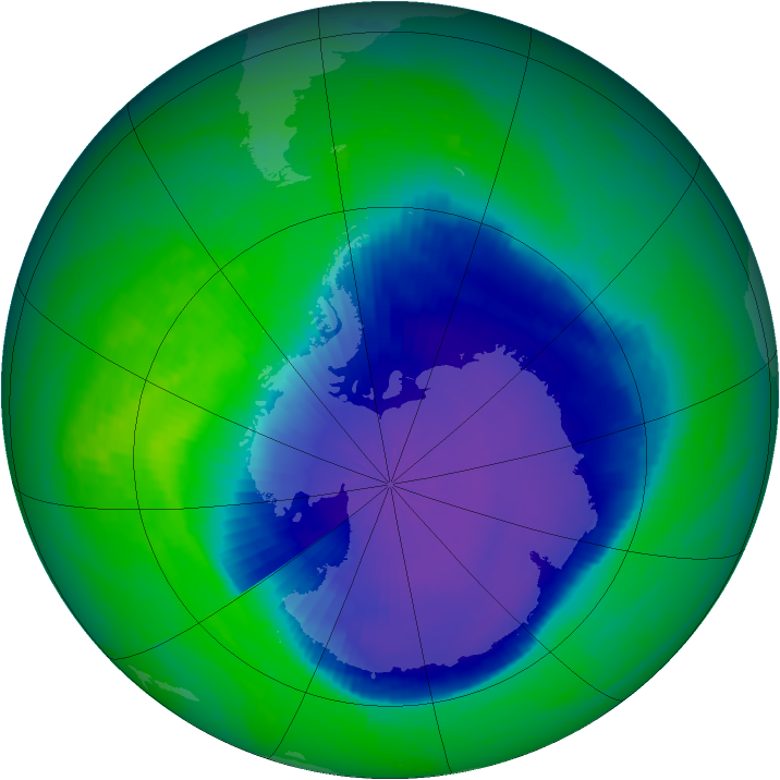 Ozone Map 2001-11-07